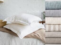 Pillow Sham Covers Set Of 2 - Oxford Style Linen Throw Pillows Flanged Pillowcases Decorative Bed Bedding - thumbnail 1