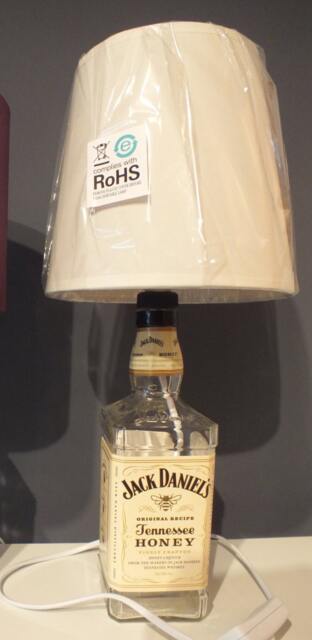 Jack Daniels Honey Bottle - Upcycled Table Lamp Without Lampshade - UK Electrical Plug With On/Off Switch - image 1