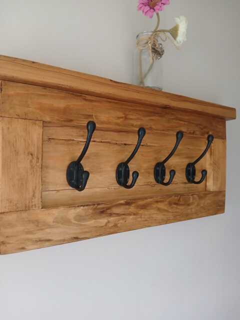 Wooden Rustic Coat Rack - image 1