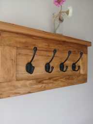 Wooden Rustic Coat Rack - thumbnail 1