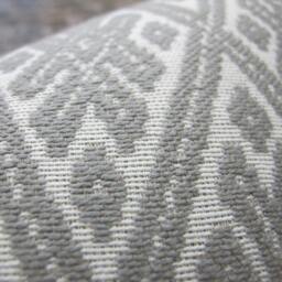Designer Pillow Cover Lumbar, 16 X 16, 18 18, 20 20, 22 22, 24 - Fleck Emb Geo Gray - thumbnail 2