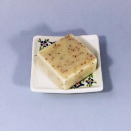White Ceramic Handmade Soap Dish, Holder, Sponge Holder Rest, Tray Bathroom Decor Retro Vintage Style, Blue Flowers - thumbnail 2