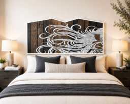 Muse Headboard Wall Art - Divine Feminine Wood Large Bedroom Decor Handcrafted Statement Piece