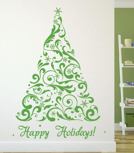 Christmas Tree Decal Holiday Wall Decals For Walls Stickers Stick On Wall Art Decalisland - Tree - image 1