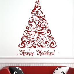 Christmas Tree Decal Holiday Wall Decals For Walls Stickers Stick On Wall Art Decalisland - Tree - thumbnail 3