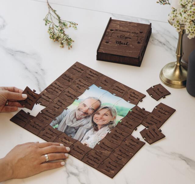 Personalized Picture Reasons Why I We Love You 10 40 50 Anniversary Birthday Gifts By Year For Him Her Photo Puzzle Gift Valentine Day - image 1