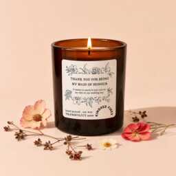 Thank You Maid Of Honour Gift Wildflower Candle - thumbnail 1