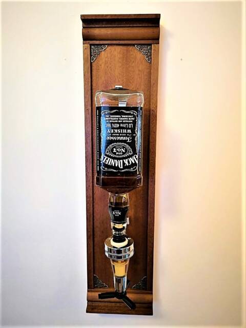 Whiskey&liquor Dispenser/ Wall Alcohol Dispenser /1 Bottle Holder/ Hardwood Dispenser/Gift For Him/ Gift Dad/ Husband - image 1