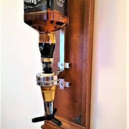 Whiskey&liquor Dispenser/ Wall Alcohol Dispenser /1 Bottle Holder/ Hardwood Dispenser/Gift For Him/ Gift Dad/ Husband - thumbnail 3