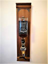 Whiskey&liquor Dispenser/ Wall Alcohol Dispenser /1 Bottle Holder/ Hardwood Dispenser/Gift For Him/ Gift Dad/ Husband - thumbnail 1