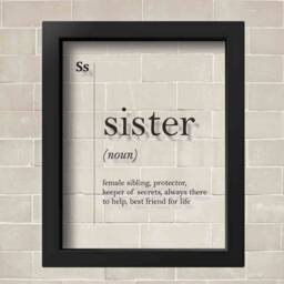 Transparent Sister Definition Print Gift Family Wall Decor Poster Art Modern Home - thumbnail 2