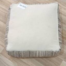 Moroccan Kilim Pouf , Floor Pillow , Handmade , 100% Wool. Size 60x60x23 cm - thumbnail 3