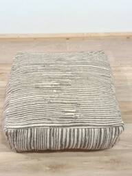 Moroccan Kilim Pouf , Floor Pillow , Handmade , 100% Wool. Size 60x60x23 cm