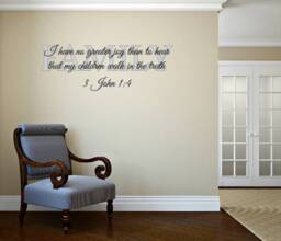 Family Scripture Wall Decal - John 14 Vinyl Lettering - thumbnail 1