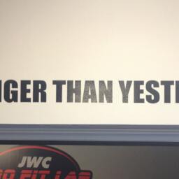 Fitness Studio Decor, Stronger Than Yesterday Wall Decal, Gym Wall Sticker, Gift Idea, Decal For 136 - thumbnail 3