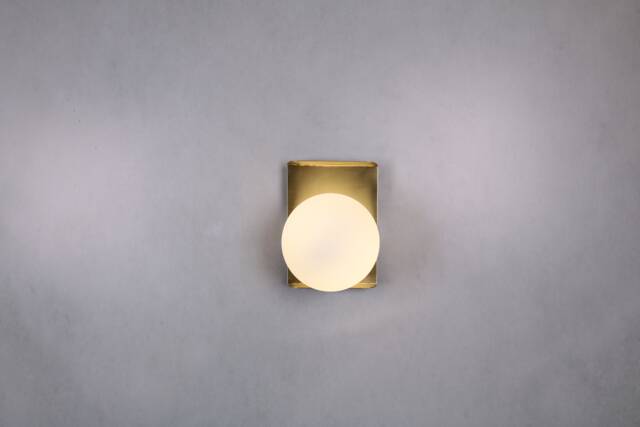 Wall Lighting Globe Lamp Gold Brass Vanity Light Fixture, Sconce - Opal Model Ranor Design #554 - image 1