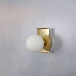 Wall Lighting Globe Lamp Gold Brass Vanity Light Fixture, Sconce - Opal Model Ranor Design #554 - thumbnail 3