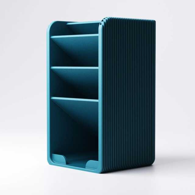 Tiered Pen Holder - Slim Desk Organiser 3 Section Tray - image 1