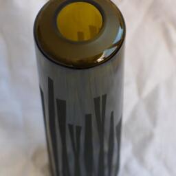Vase With Etched Glass Design - Made From A Reclaimed Oil Bottle - thumbnail 3
