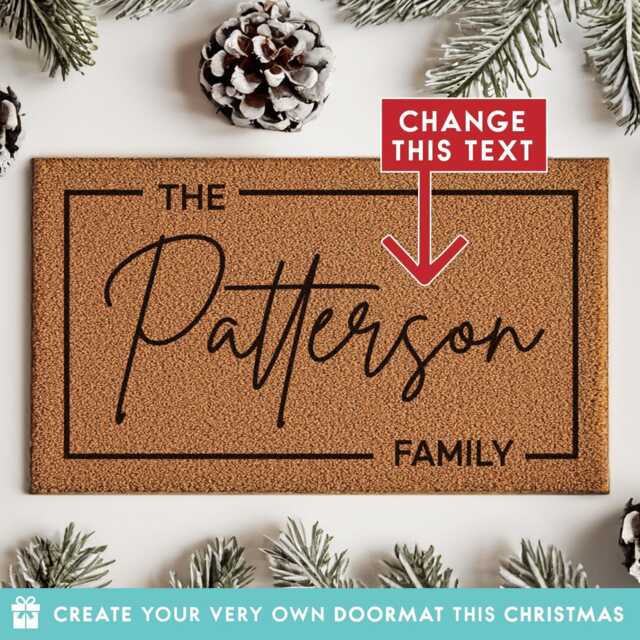 Personalized Home Decor Family Gifts, Custom Doormat For Grandparents, Christmas Gift, Mat Rug - image 1