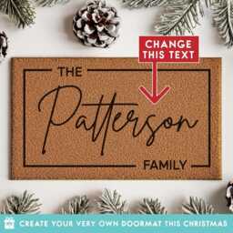 Personalized Home Decor Family Gifts, Custom Doormat For Grandparents, Christmas Gift, Mat Rug - thumbnail 1