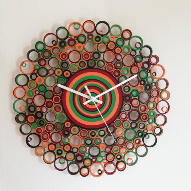 Wall Clock, Housewarming Unique Gift, Paper Home Gift - image 1