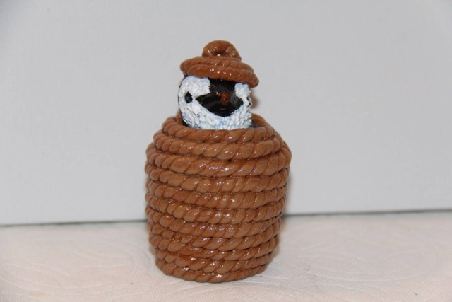 Baby Emperor Penguin in Rope Basket - image 1