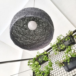 Pendant Light Plug in Nordic Design, Scandinavian Hanging Light, Modern Lamp, Ceiling Lighting, Nursery Pendant - Half Sphere - thumbnail 3