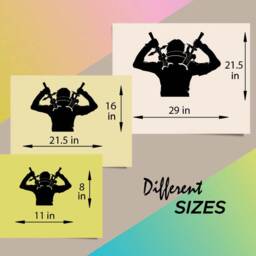 In-Style Decals Wall Vinyl Decal Home Decor Art Sticker Anime Manga Ninja Warrior Fighter Swords Guy Kids Boys Teen Room Stylish Design 1274 - thumbnail 2