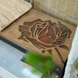 Bench With Initials, Logo Or Name Furniture Engraved Personalized Furniture Custom Bench Wood & Metal - thumbnail 3