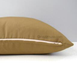 Sale, Set Of Four Brass Sunbrella?? Outdoor Pillow Covers, Modern Throw Cushions For Patio & Dining Chairs, Old Gold, Mazizmuse - thumbnail 2