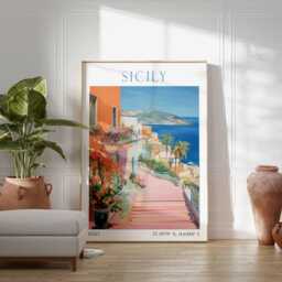 Sicily Travel Print, Wall Art, Poster, Italy Art - thumbnail 3