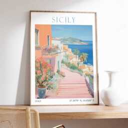 Sicily Travel Print, Wall Art, Poster, Italy Art - thumbnail 2
