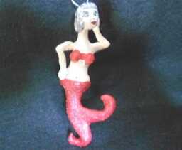 Mermaid Christmas Ornament Ooak - thumbnail 1