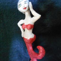 Mermaid Christmas Ornament Ooak - thumbnail 4