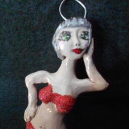 Mermaid Christmas Ornament Ooak - thumbnail 2