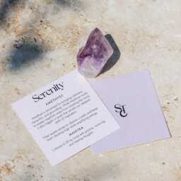 Iridescent Cancer Candle With Crystals Handmade Zodiac Gift - thumbnail 4