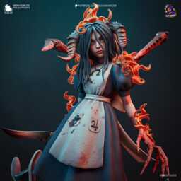 American Mcgee's Alice 3D Printed Figure 110 Scale - thumbnail 2