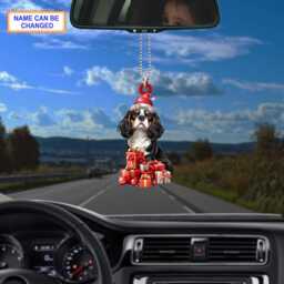 Custom Name Cavalier King Charles Spaniel Dog Christmas Personalized Ornament, Tree Hanging Decor, Flat 2D Ornament Acrylic/ Wooden - thumbnail 3
