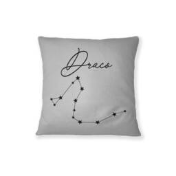 Draco Zodiac Constellation Pillow, Astrology Gift, Star Sign Cushion, Celestial Decor, Cotton Throw Astronomy Lover Gift - thumbnail 4