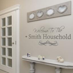 Personalized Family Name Wall Decal Welcome To Our Home Vinyl Sticker - thumbnail 2