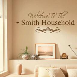 Personalized Family Name Wall Decal Welcome To Our Home Vinyl Sticker - thumbnail 3