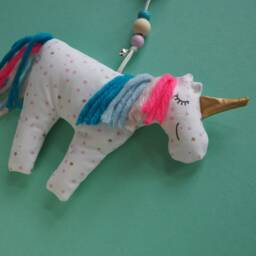 Clip On Toy, Unicorn, Pram Chain, Stroller Baby, Maxi Cosi, Present Baby Shower - thumbnail 3