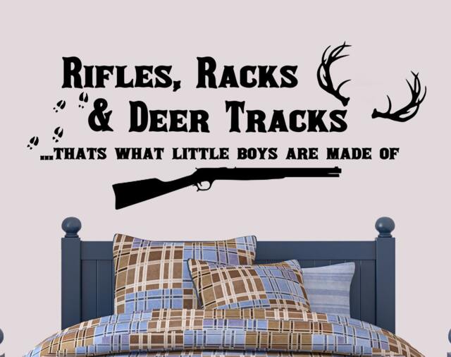 Rifles, Racks & Deer Tracks Wall Decal Country Nursery Decor - image 1