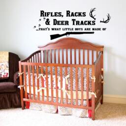 Rifles, Racks & Deer Tracks Wall Decal Country Nursery Decor - thumbnail 2