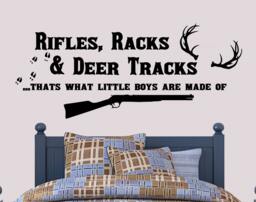 Rifles, Racks & Deer Tracks Wall Decal Country Nursery Decor - thumbnail 1