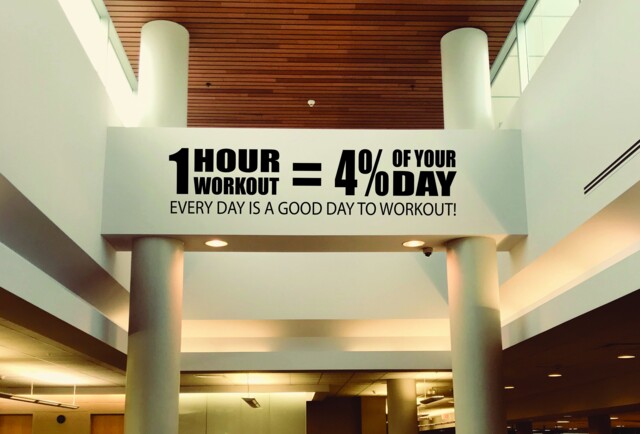 Motivational Gym Wall Decal, Workout Fitness Quote, Sports Design Ideas, 1 Hour Is 4% Of Your Day - image 1