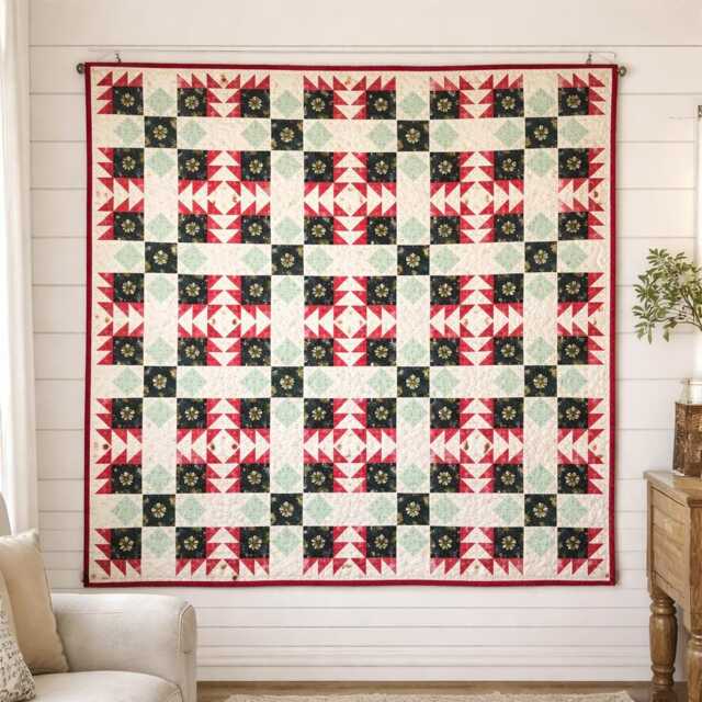 star Medallion Quilt Pattern - Throw Size, Traditional Patchwork - PDF Pattern - image 1