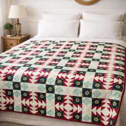 star Medallion Quilt Pattern - Throw Size, Traditional Patchwork - PDF Pattern - thumbnail 3