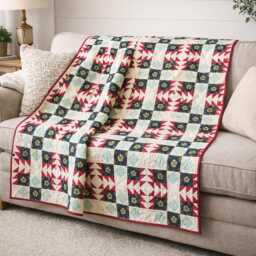 star Medallion Quilt Pattern - Throw Size, Traditional Patchwork - PDF Pattern - thumbnail 2